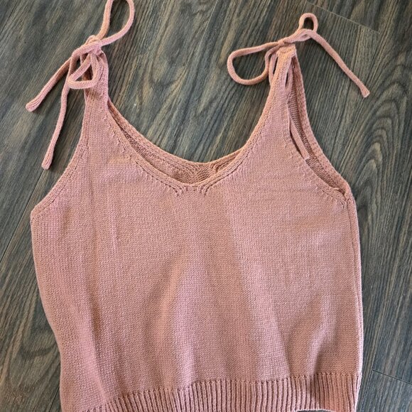 SHEIN 70s Style Rusted Rose-Colored Sweater Tank/Vest NWOT/SIZE M - Picture 1 of 4